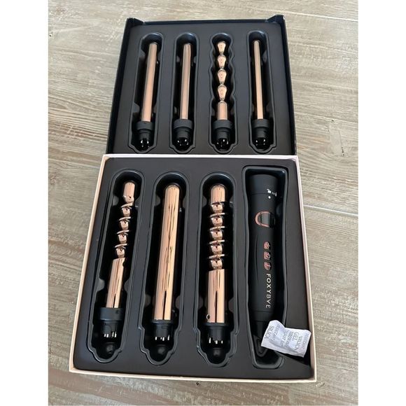FoxyBae 7-in-1 Curling Iron Set Professional Rose Gold with 7 Hair Curling Wands main image 4